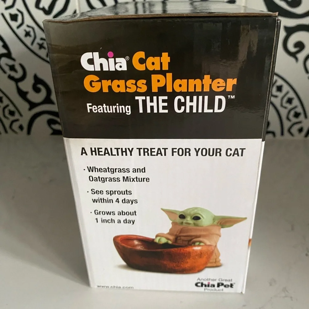 Chia Cat Grass Planter The Child Mandalorian Decorative Planter New In Box